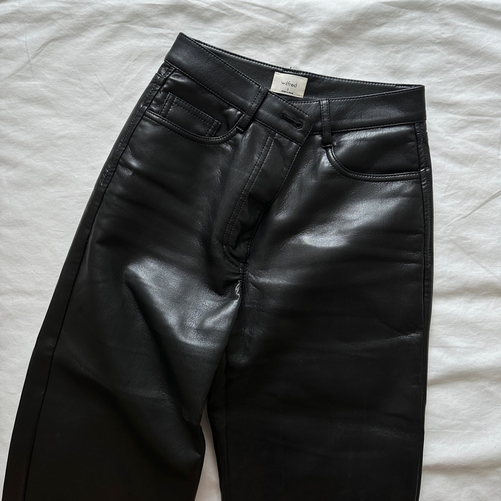 Wilfred The Melina Pant (Vegan Leather) - High waisted, Regular Length